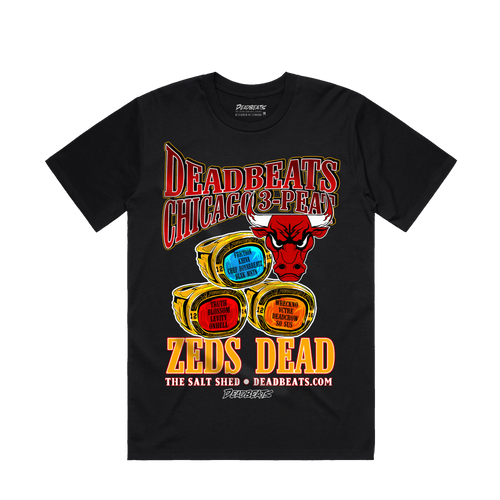 Deadbeats - Chicago 3 Peat - Limited Edition Event Tee - Black