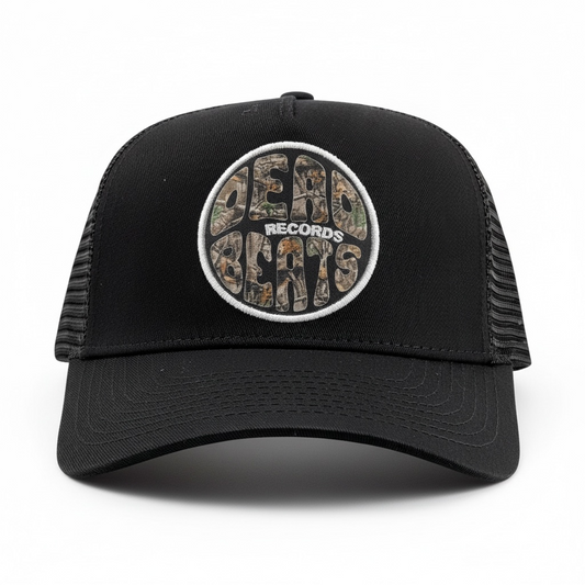 Deadbeats - Camo Logo Black Trucker Hat