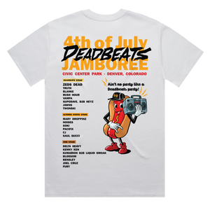Deadrocks IX - Jamboree Hot Dog Tee - White