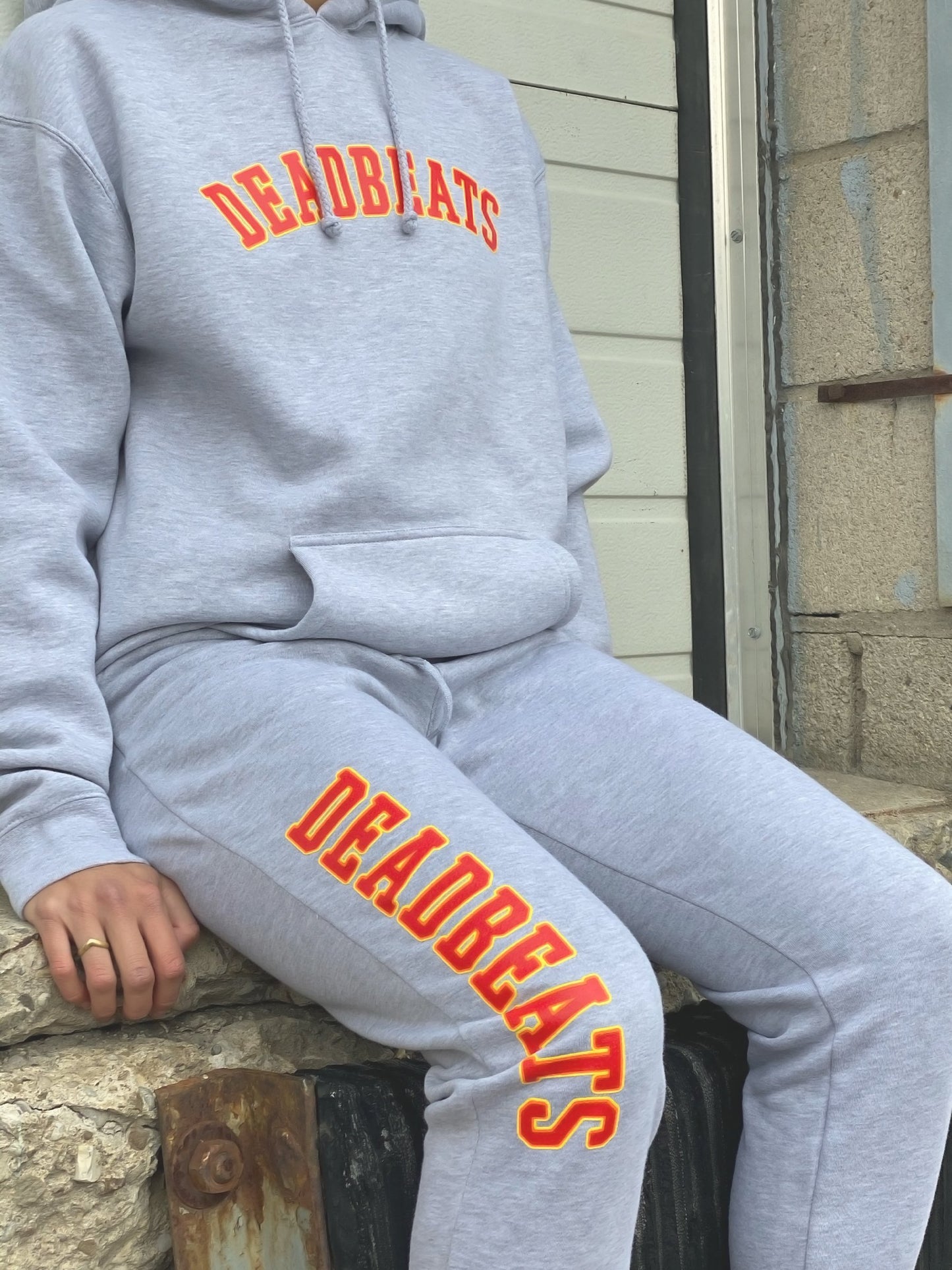 Deadbeats - Premium Athletic Gray Hoodie