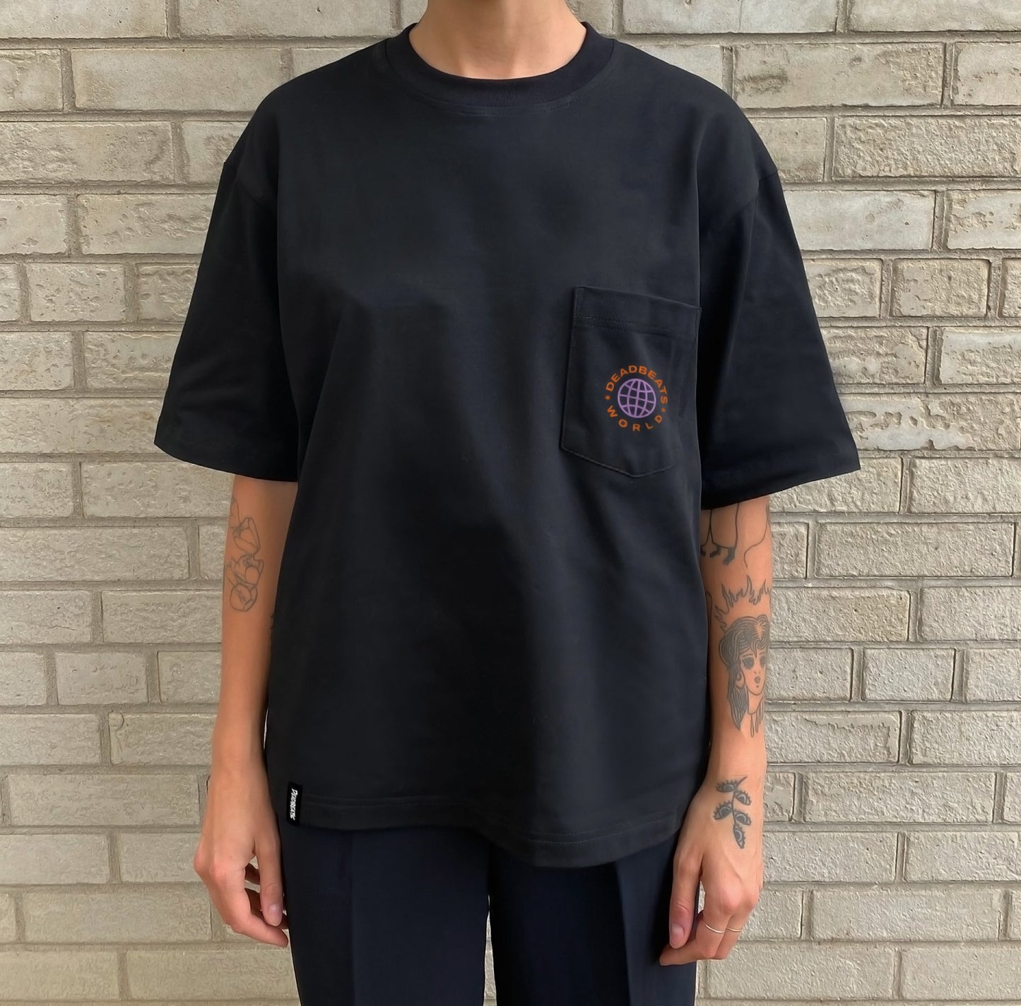 Deadbeats - Premium Oversized Crew Neck Pocket Tee