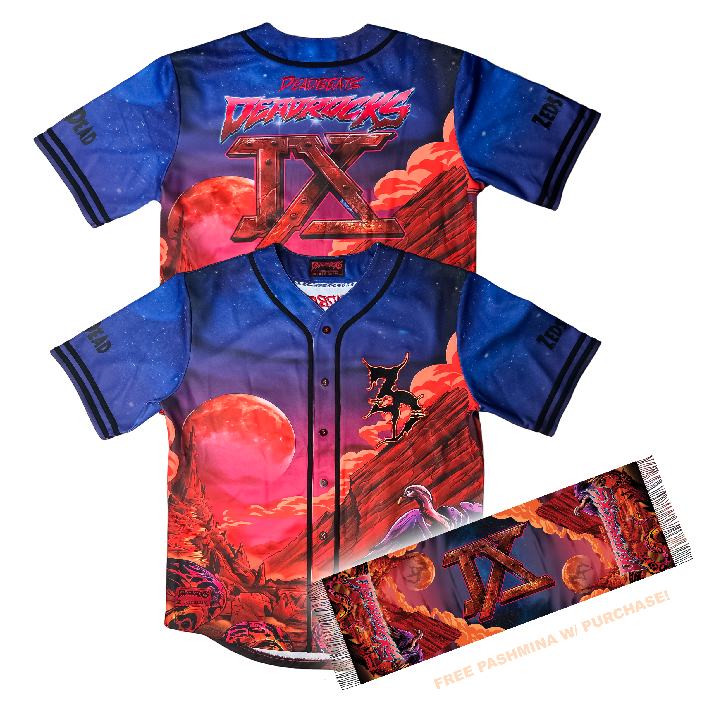 Deadrocks IX - Official Baseball Jersey w/ FREE PASHMINA! – Zeds Dead  Official Shop